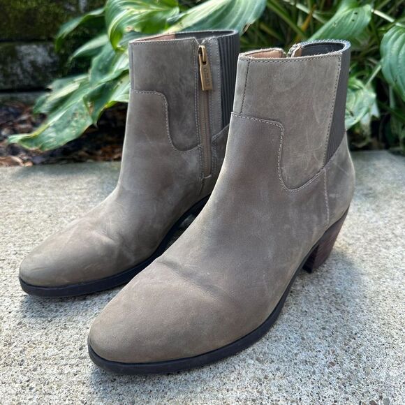 Vionic Womens Size 7M Green Shantelle Ankle Boots Waterproof Nubuck‎ Leather - Picture 3 of 9